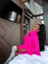 ELYNDI extended wool sweater - bright pink PRE-ORDER